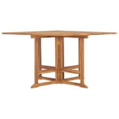 Vidaxl Skladací záhradný jedálenský stôl 120x120x75 cm tíkový masív