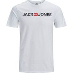 Jack&Jones Plus Pánske tričko JJECORP Regular Fit 12184987 White (Veľkosť 7XL)