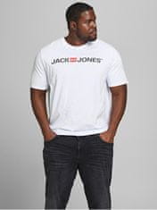 Jack&Jones Plus Pánske tričko JJECORP Regular Fit 12184987 White (Veľkosť 6XL)
