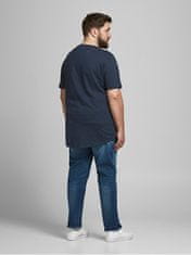Jack&Jones Plus Pánske tričko JJENOA Long Line Fit 12184933 Navy Blazer (Veľkosť 6XL)