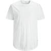 Pánske tričko JJENOA Long Line Fit 12184933 White (Veľkosť 7XL)