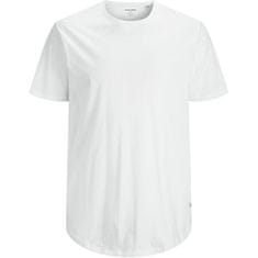 Jack&Jones Plus Pánske tričko JJENOA Long Line Fit 12184933 White (Veľkosť 7XL)