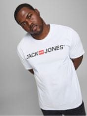 Jack&Jones Plus Pánske tričko JJECORP Regular Fit 12184987 White (Veľkosť XXL)