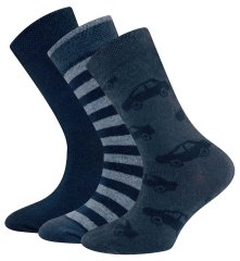 EWERS chlapčenský 3pack ponožiek 201342 23-26 tmavomodrá