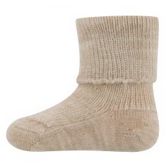 EWERS detské vlnené ponožky s certifikátom GOTS 203001_1, 16-17, béžová