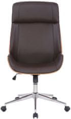 BHM Germany Kancelárska stolička Varel, syntetická koža, orech / hnedá
