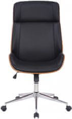 BHM Germany Kancelárska stolička Varel, syntetická koža, orech / čierna
