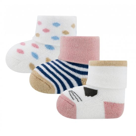 EWERS dievčenský viacfarebný 3pack dojčenských ponožiek 205241