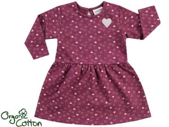 JACKY dievčenské šaty s dlhým rukávom Lovely Bear z organickej bavlny 3921170