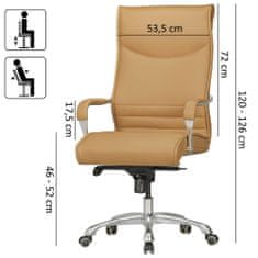 Kancelárska stolička Boss, syntetická koža, béžová