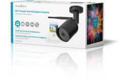 Nedis Smart vonkajšia kamera, Wi-Fi, Full HD 1080p, IP65, Cloud / Micro SD (WIFICO40CBK)