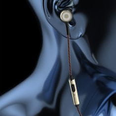 DUDAO Metal Stereo slúchadlá do uší 3,5 mm mini jack, zlaté