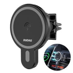 DUDAO Magnetic držiak na mobil do auta s bezdrôtovou nabíjačkou 15 W, čierna