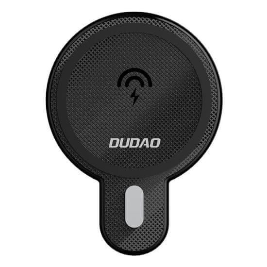 DUDAO Magnetic držiak na mobil do auta s bezdrôtovou nabíjačkou 15 W, čierna