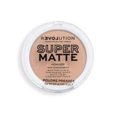 Makeup Revolution Zmatňujúci púder Relove Super Matte Pressed (Powder) 6 g (Odtieň Warm Beige)