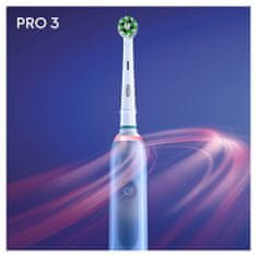 Oral-B elektrická zubná kefka Pro 3 - 3000 modrá s dizajnom od Brauna 