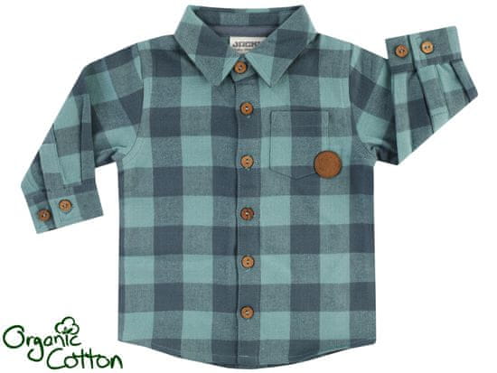 JACKY chlapčenská kockovaná košeľa Boys In The Wood z organickej bavlny 1321210