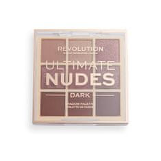 Makeup Revolution Paletka očiach tieňov Ultimate Nudes Dark 8,1 g