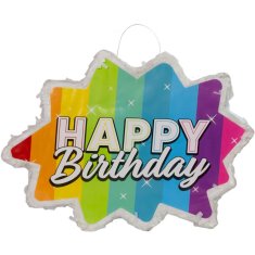Piňata dúhová - narodeniny - Happy Birthday - rozbíjacie