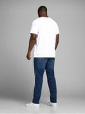 Jack&Jones Plus Pánske tričko JJEORGANIC Regular Fit 12158482 White (Veľkosť 4XL)