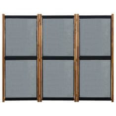 Vidaxl 3-panelový paraván čierny 210x170 cm