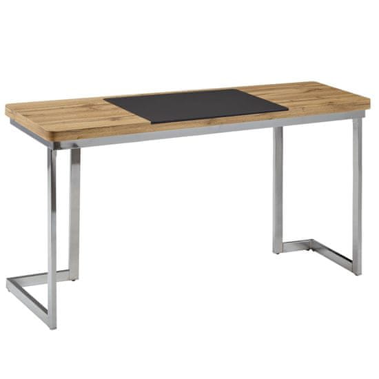 Bruxxi Písací stôl Rick, 140 cm, MDF / nerez