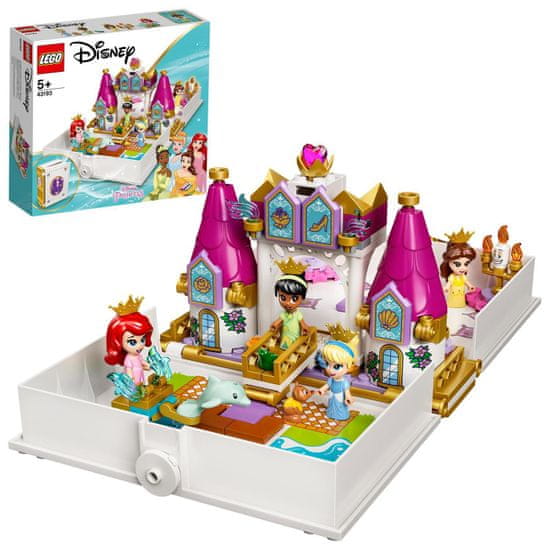 LEGO Disney Princess 43193 Ariel, Kráska, Popoluška a Tiana a ich rozprávková kniha dobrodružstva