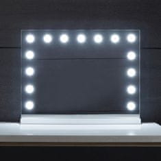 Greatstore Aquamarin Kúpeľňové LED zrkadlo Holywood 58 x 43 cm
