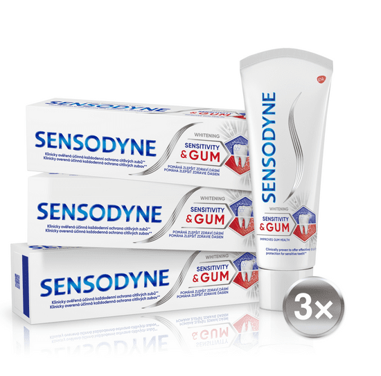 Sensodyne Sensitivity&Gum Whitening zubná pasta 3x 75 ml