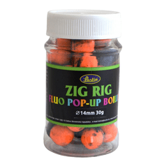Lastia Zig rig fluo pop-up boilies,14 mm,pomaranč-čokoláda