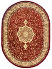Chemex Koberec Yesemek Ovál Perzský Tradičný Rezaný Klasický 5071A Béžová Hnedá Krémová Červená 60x100 cm