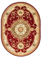 Chemex Koberec Yesemek Ovál Perzský Tradičný Rezaný Klasický 6548A Béžová Hnedá Krémová Červená 250x350 cm