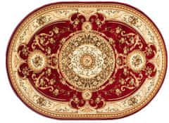 Chemex Koberec Yesemek Ovál Perzský Tradičný Rezaný Klasický 6548A Béžová Hnedá Krémová Červená 60x100 cm