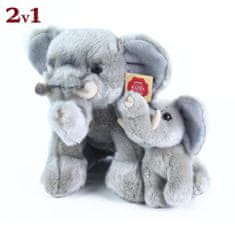 Zapardrobnych.sk Plyšová slonica s mláďaťom, 27 cm, Rappa