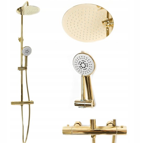REA Vincent - sprchový set, zlatá, REA-P8005