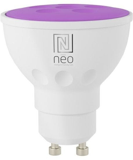 Immax NEO Smart žiarovka LED GU10 3,5W RGB+CCT farebná a biela, stmievateľná, WiFi