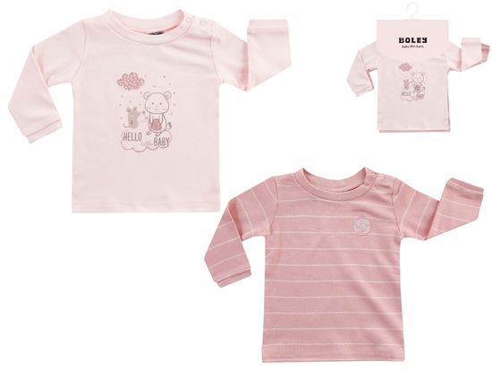 BOLEY dievčenský dojčenský set 2ks tričiek s dlhým rukávom 6132105