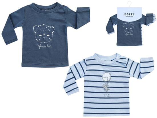 BOLEY chlapčenský dojčenský set 2 ks tričiek s dlhým rukávom 6132110