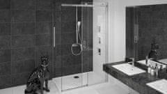 REA Nixon, sprchovací kút s posuvnými dverami 140(dvere) x 80(stena), pravý, číre sklo, chrómový profil, KPL-00412