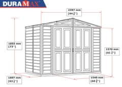 DURAMAX Záhradný domček DuraMate 3,9 m² + podlahová konštrukcia (model 00184 8x6')