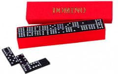 shumee Domino společenská hra dřevo 28ks v krabičce 15,5x3,5x5cm