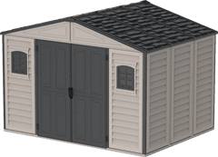 DURAMAX Záhradný domček WoodBridge Plus II antracit 8 m² + podlahová konštrukcia (model 20225 - 10x8´)