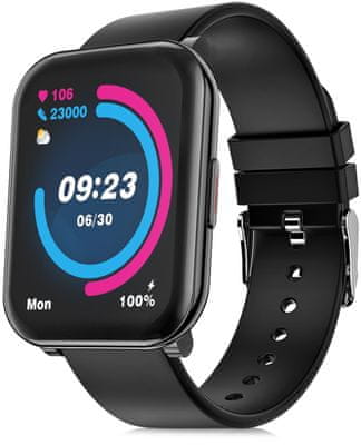 Chytré hodinky Niceboy X-fit Watch 2 výkonné chytré hodinky Bluetooth 5.0 notifikácia z telefónu Android iOS dlhá výdrž batérie monitoring spánku SpO2 meranie tepu meranie tlaku LCD displej výkonné dostupné hodinky športové režimy ovládanie hudobného prehrávača