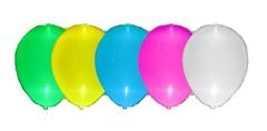 LED svietiaca balóniky - mix farieb - 5 ks - 30 cm