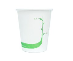 EKO status BIO Kompostovateľné poháre na teplé nápoje 200 ml - 50 ks