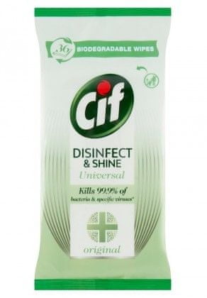 Cif Disinfect&Shine obrúsky 36 ks