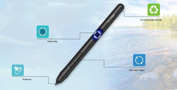Pasivní pero XPPEN P01 pro tablety (PN01_B) stylový doplněk stylus pero pasivum guma praktický bez baterie kreativní práce