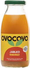 OVOCOVO Jablko-mango 100% prírodná ovocná šťava sklo 250 ml SET 12 ks