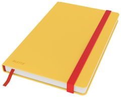 LEITZ Zápisník Cosy s tvrdými hebkými doskami, linkovaný, teplá žltá. 