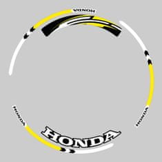 SEFIS sada farebných prúžkov EASY na kolesa Honda žltá